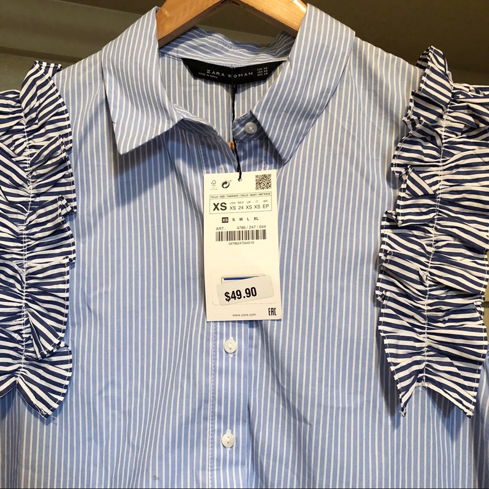 Zara Sleeveless Striped Blouse